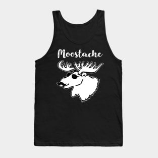 Moose-stache Funny Moose Mustache With Sunglasses Graphic Design Tank Top